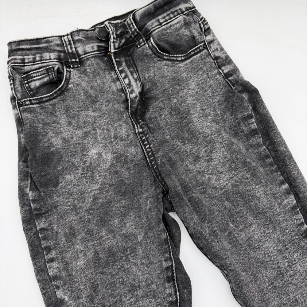 BAMBOO Washed Black High-Rise Jeans